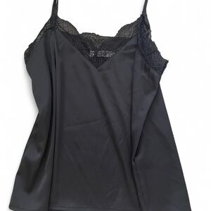 Black lace cami blouse